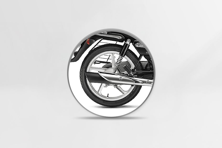 Rear Tyre View of Splendor Plus