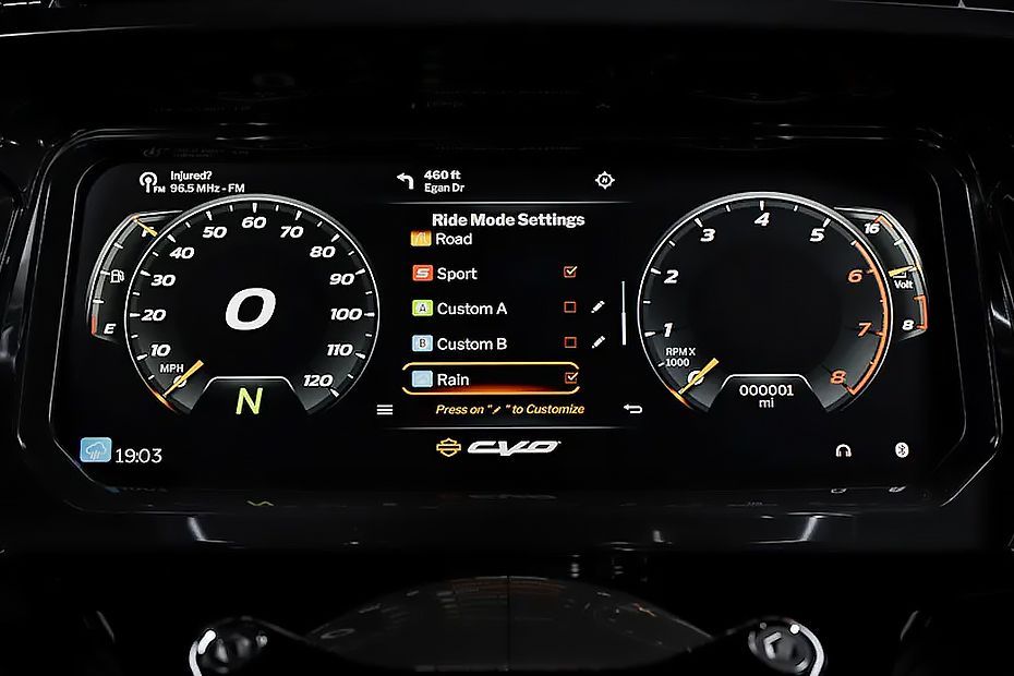 Speedometer of CVO Road Glide
