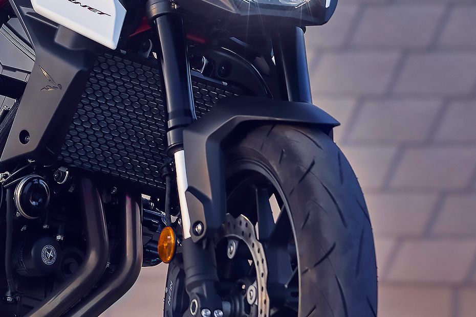 Front Suspension View of CB750 Hornet