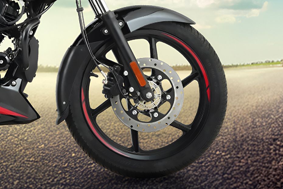 Front Tyre View of Pulsar 150