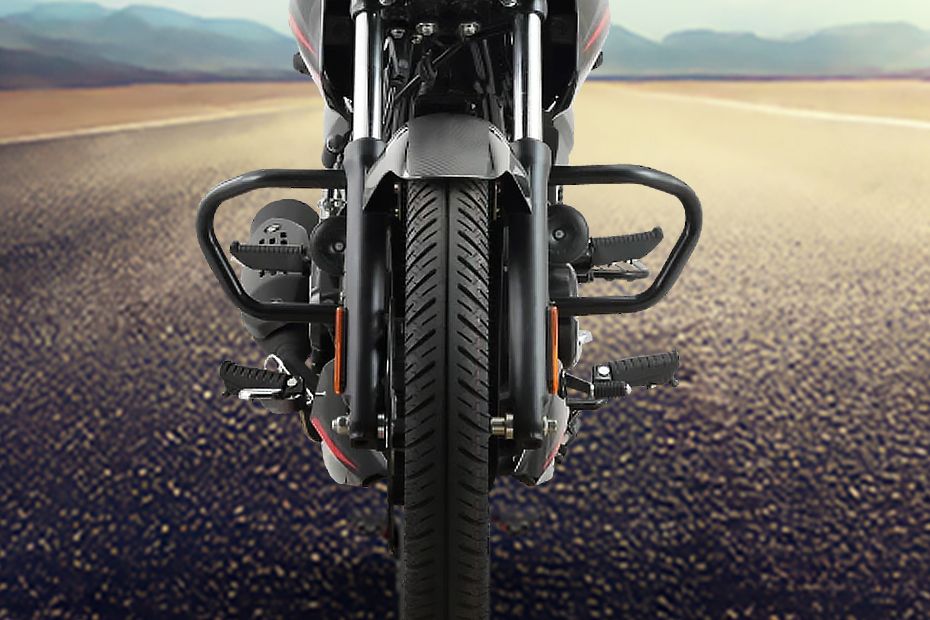 Leg Guard View of Pulsar 150