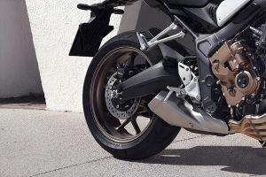 Rear Tyre View of CB650R