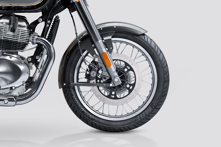 Front Tyre View of Bullet 650