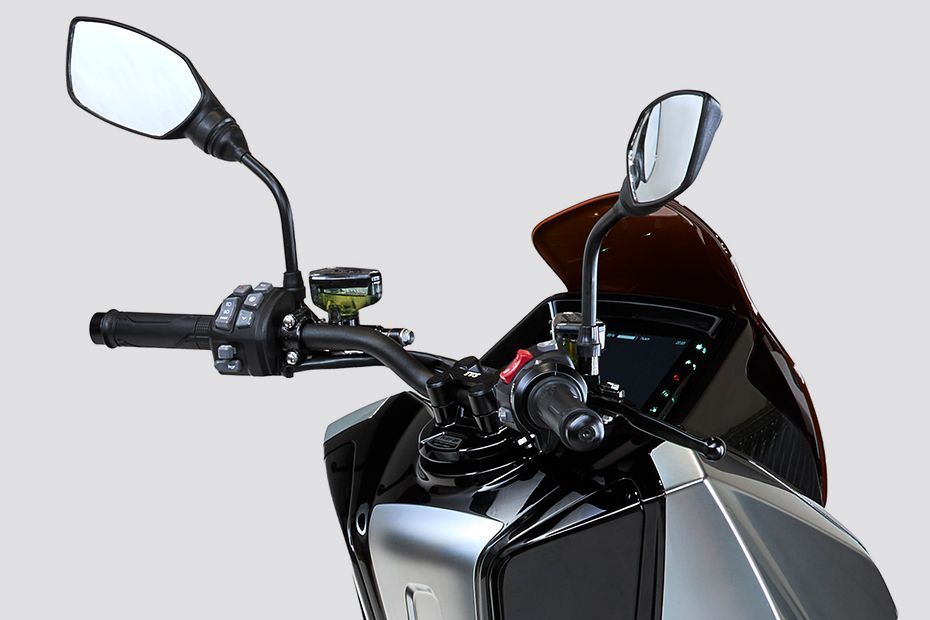 Handle Bar View of M1-S Electric Maxi-Scooter