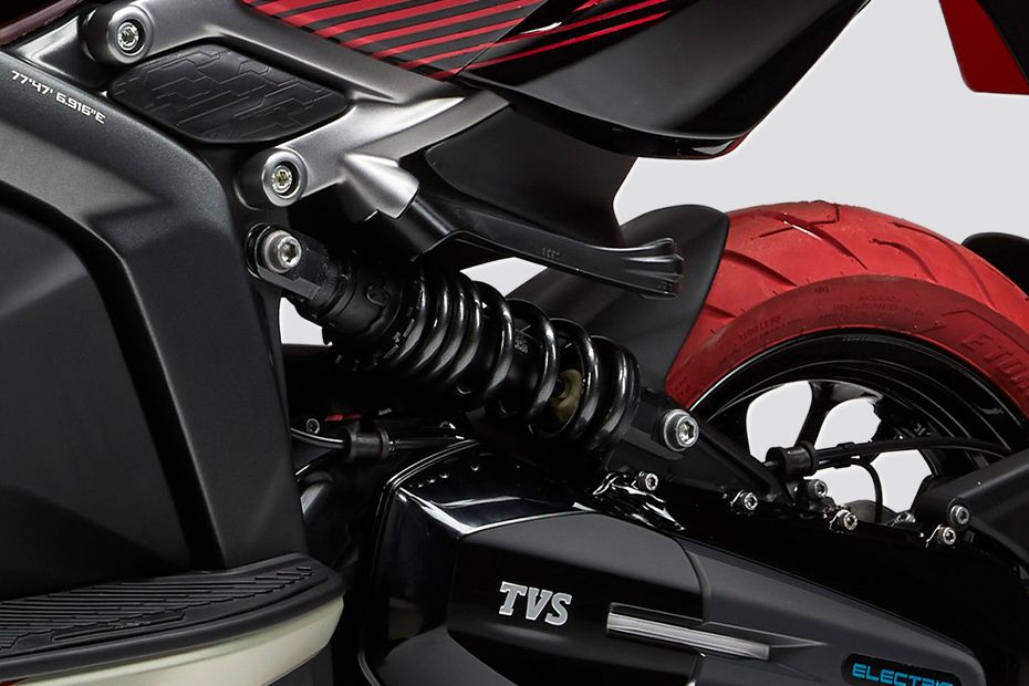 Rear Suspension View of X Electric Scooter