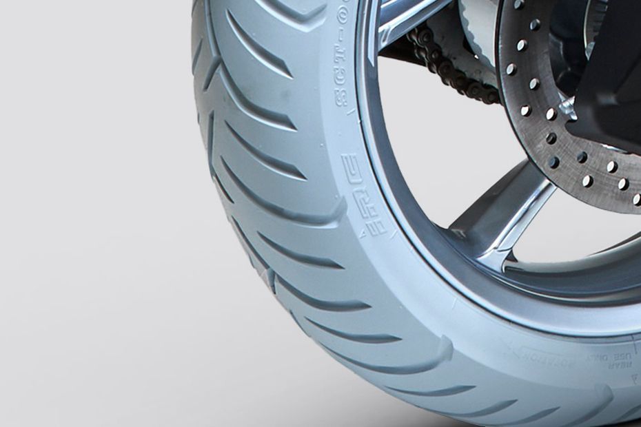 Rear Tyre View of M1-S Electric Maxi-Scooter