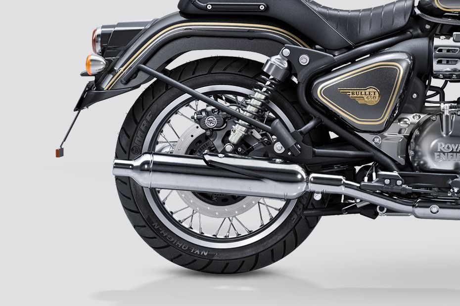 Rear Tyre View of Bullet 650