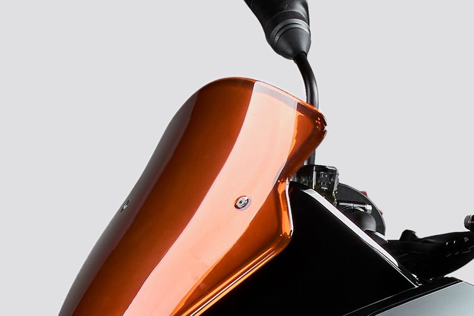 Windshield View of M1-S Electric Maxi-Scooter