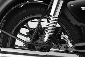 Rear Suspension View of CB350C