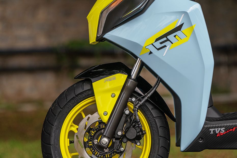 Front Suspension View of NTorq 150