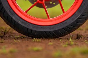 Front Tyre View of SR 175 hp.e