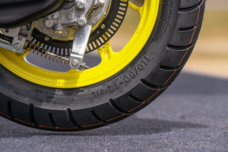 Rear Tyre View of NTorq 150