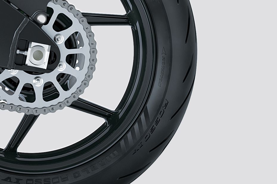 Rear Tyre View of Ninja ZX-6R