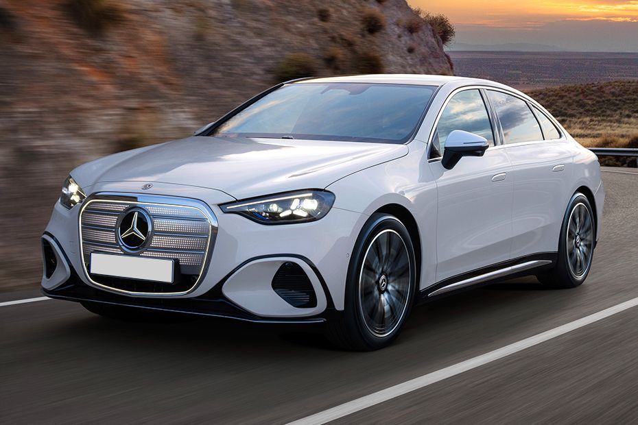 Driving: Front Left Quarter View Image of C Class Electric