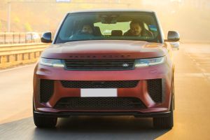 Driving: Front View Image of Range Rover Sport