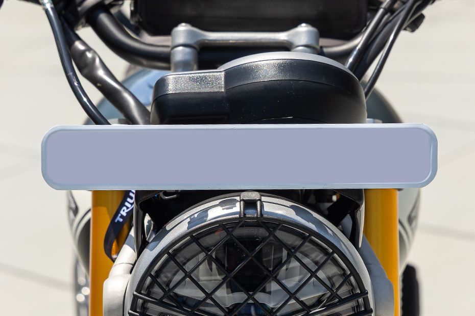 Front Number Plate of Scrambler 400 X