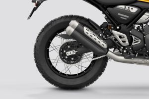 Rear Tyre of Scrambler 400 XC