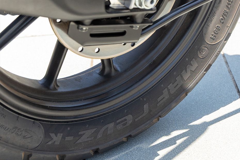 Rear Tyre of Scrambler 400 X