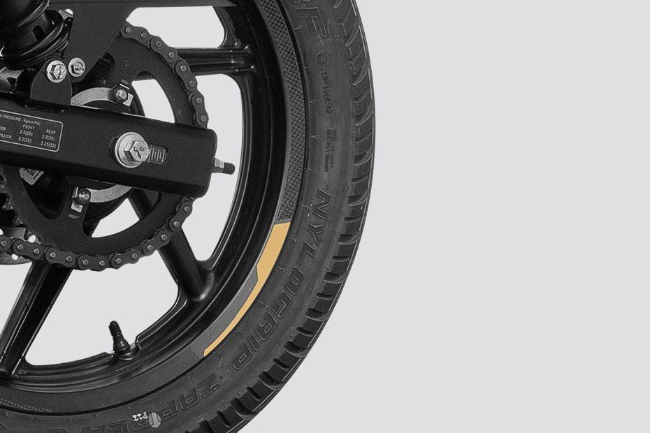 Rear Tyre of Pulsar 180