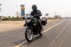 Riding: Front Left Quarter View of Versys X 300