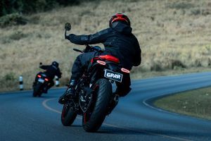 Riding: Rear Left Three Quarter View of Guerrilla 450