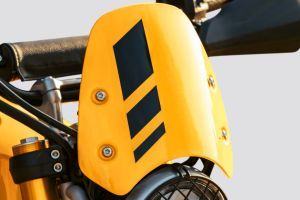 Windshield View of Scrambler 400 XC