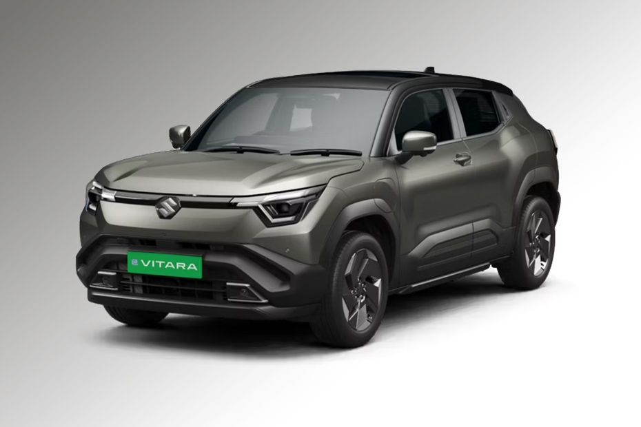 Maruti e Vitara ⁠Land-Breeze-Green-with-Bluish-Black-Roof colour