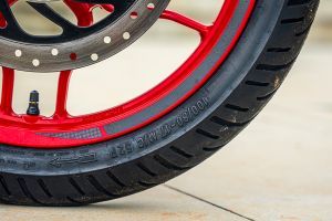 Front Tyre of Pulsar N160 S