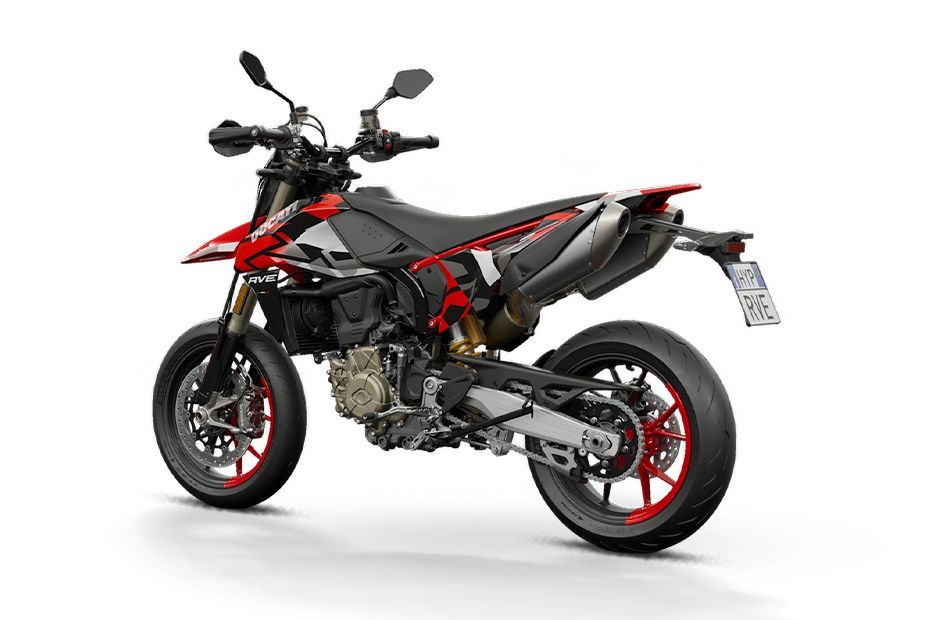 Rear Left Three Quarter View of Hypermotard 698 Mono