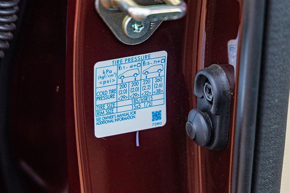 Tyre Pressure Information Image of Ertiga