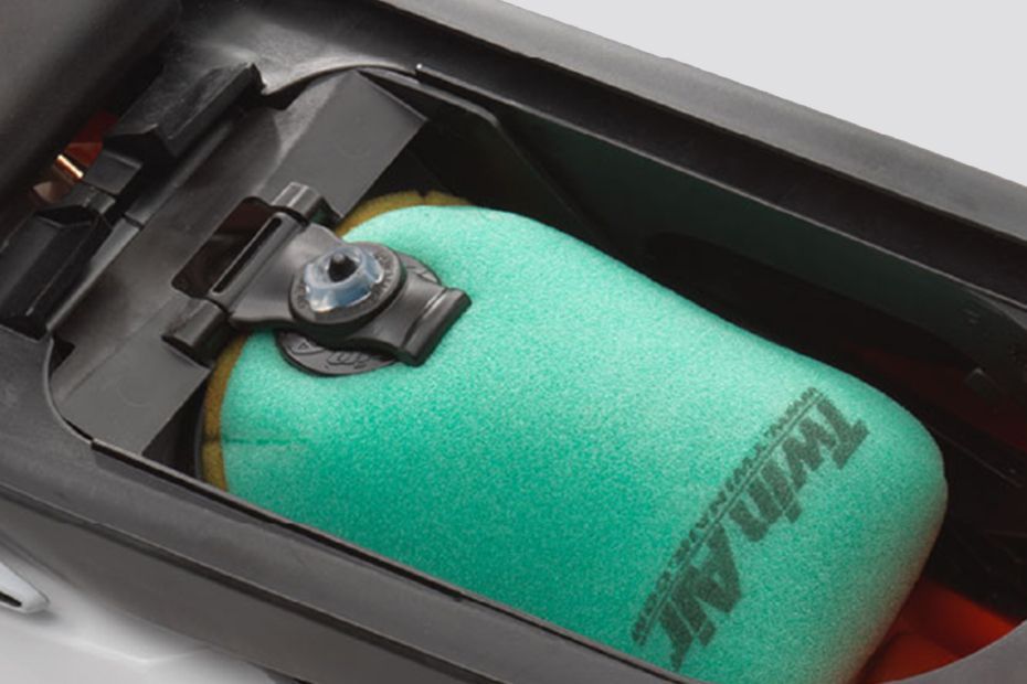 Under seat storage of 50 SX