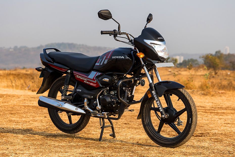Front Right View of Shine 100 DX