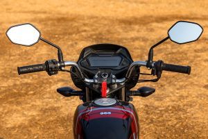 Handle Bar View of Shine 100 DX