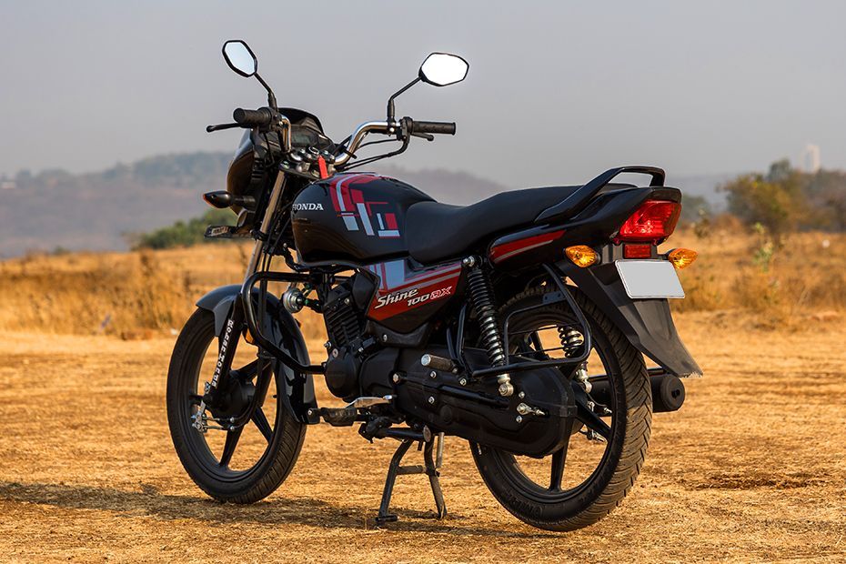 Rear Left View of Shine 100 DX