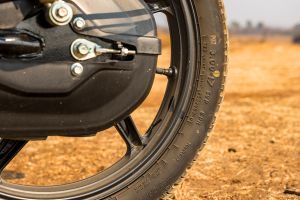 Rear Tyre View of Shine 100 DX