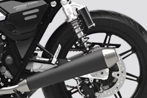 Exhaust View of Speed Twin 900