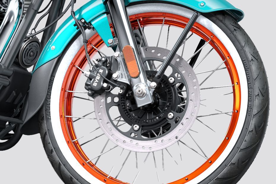 Front Brake View of Goan Classic 350