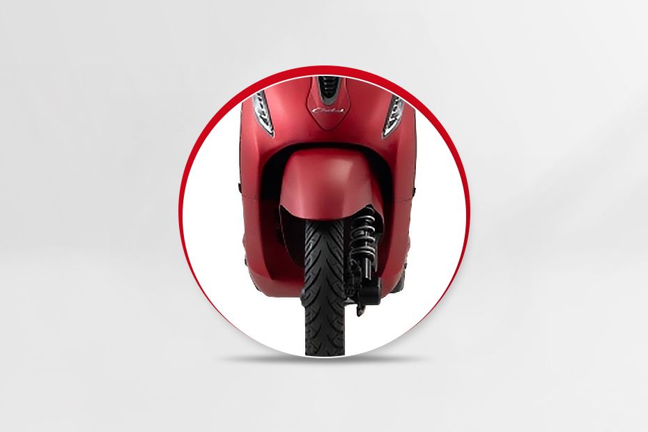 Front Suspension View of Chetak