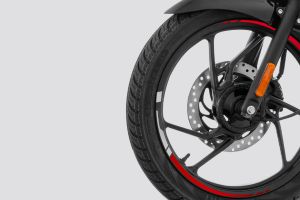 Front Tyre View of Pulsar 125