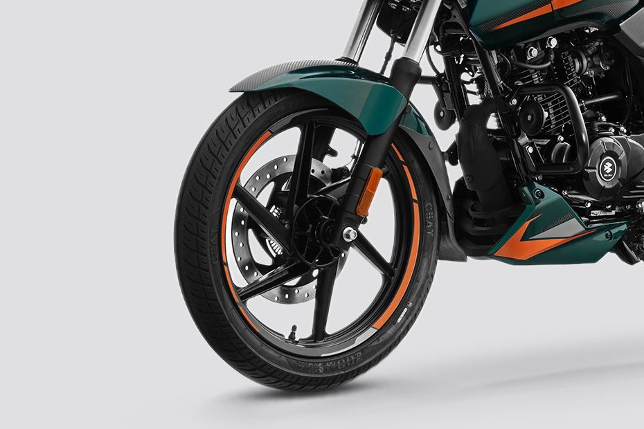 Front Tyre View of Pulsar 150