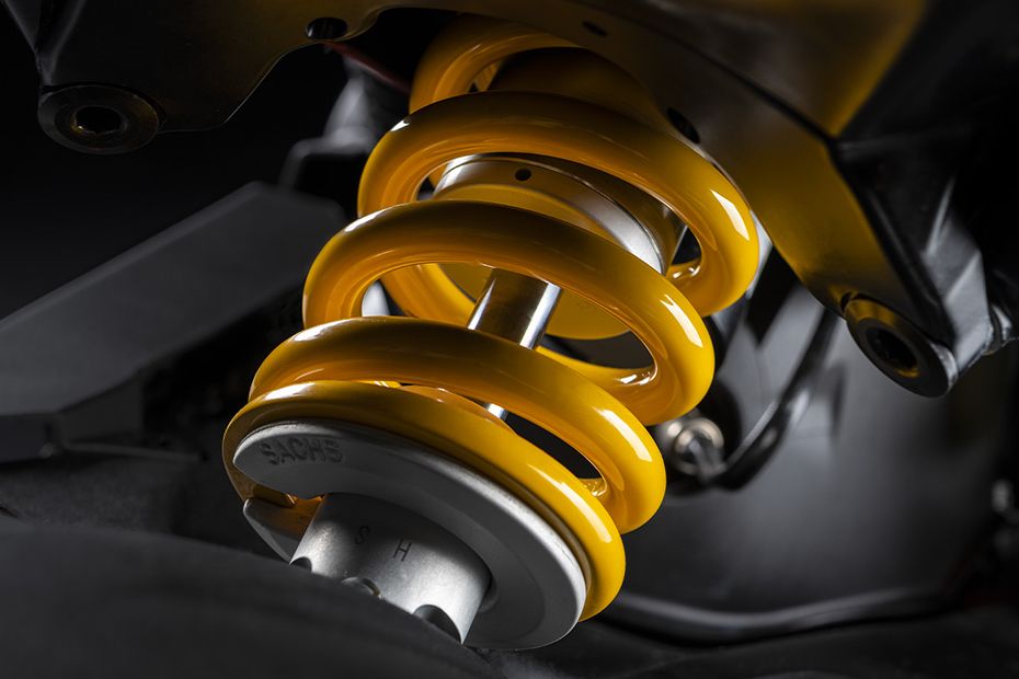 Rear Suspension View of Diavel V4