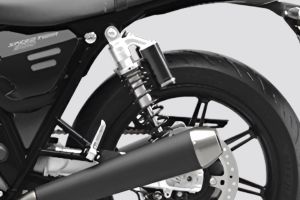 Rear Suspension View of Speed Twin 900