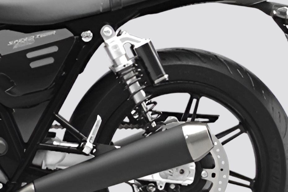 Rear Suspension View of Speed Twin 900