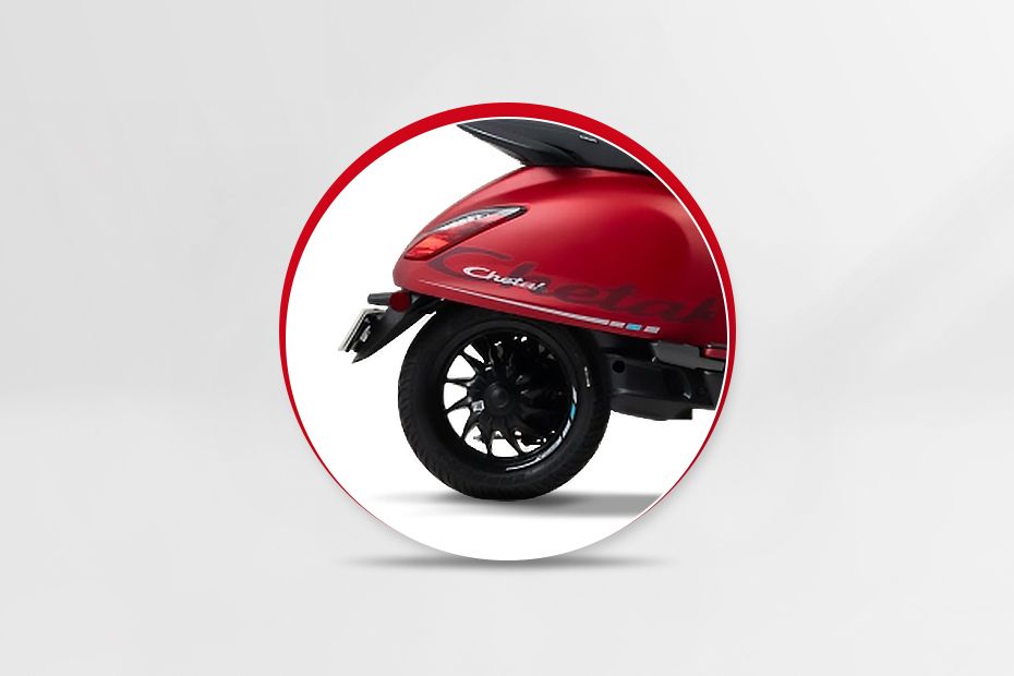 Rear Tyre View of Chetak