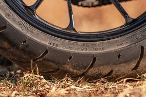 Rear Tyre View of XSR 155