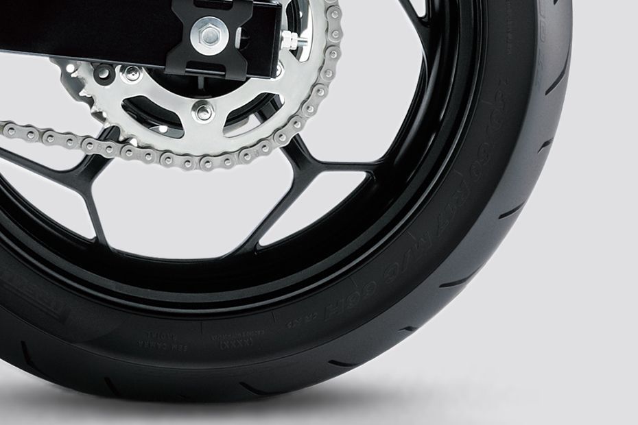 Rear Tyre View of Ninja 300