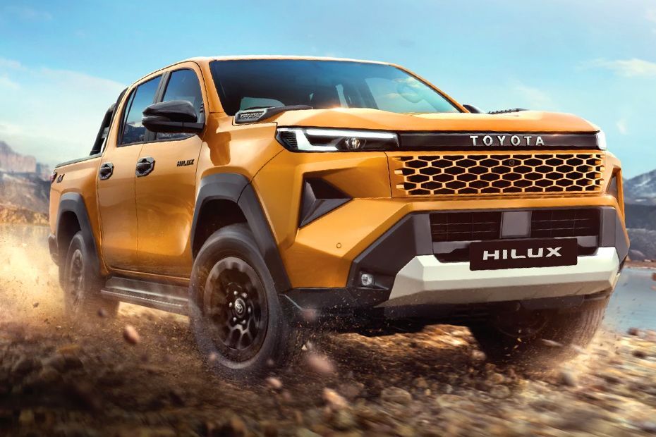 Driving: Front Right Quarter View Image of Hilux