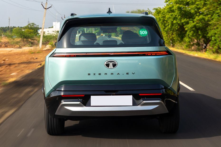 Driving: Rear View Image of Sierra EV