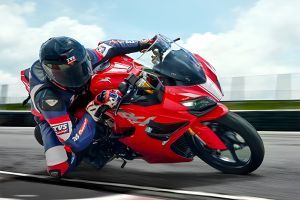 Riding: Front Right Quarter View of Apache RR 310