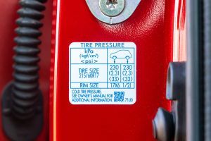 Tyre Pressure Information Image of Victoris